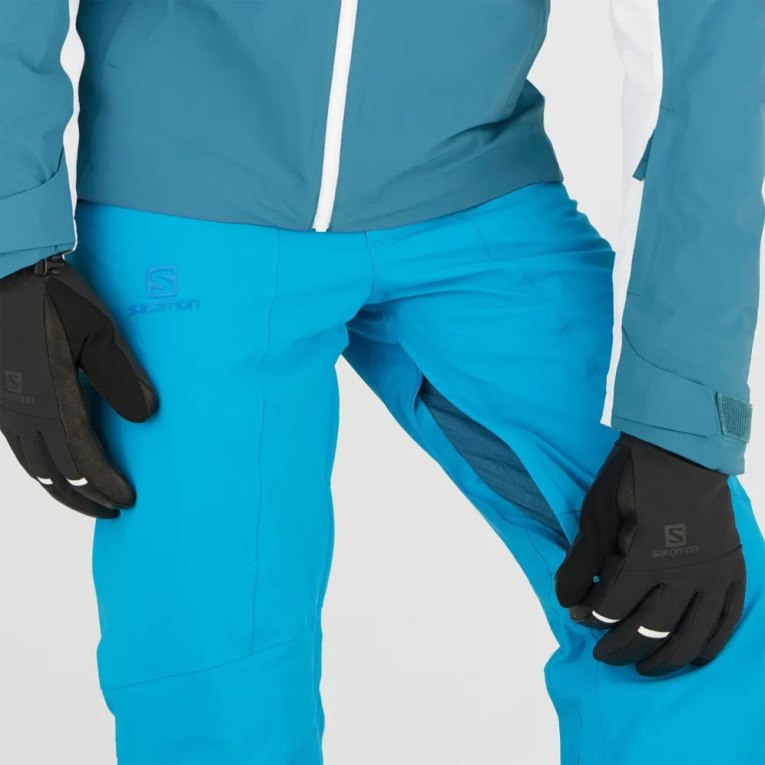 Turquoise Salomon Brilliant Men's Ski Pants | IE MF3012